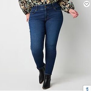 a.n.a - Plus Womens Mid Rise Skinny Fit Jean